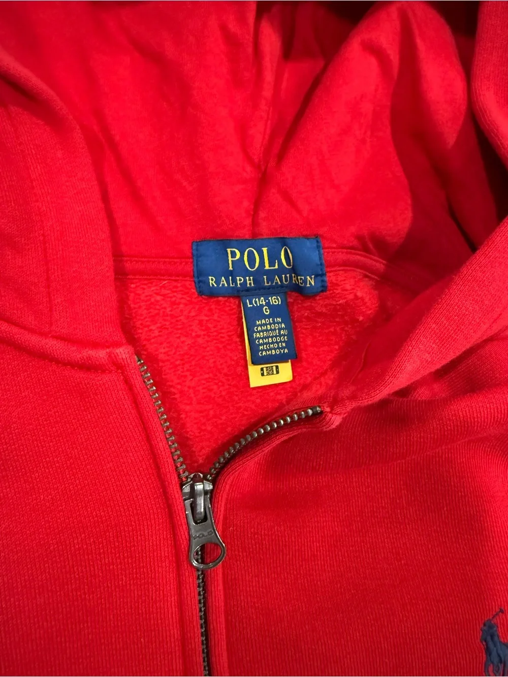Polo by Ralph Lauren Kids Bright Red Full-Zip Hoodie